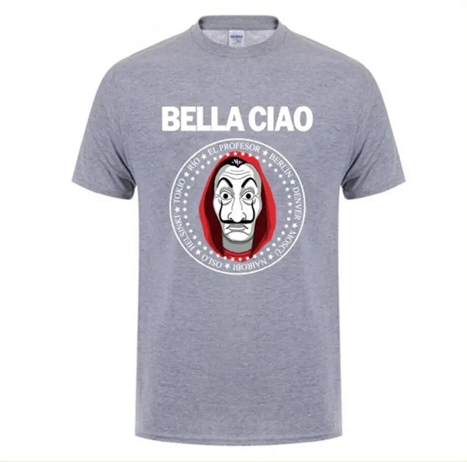 

New 2019 House of Paper Money Heist La Casa De Papel T Shirt Short Sleeve T-shirt For Men Plus Size Cotton Tee Shirt camisetas
