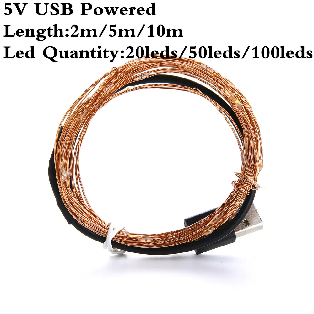 Led String Light 10M 5M 2M Cooper Wire Holiday Light Fairy Light For Christmas Wedding Party Decoration Powered by Battery USB Led String Light 10M 5M 2M Cooper Wire Holiday Light Fairy Light For Christmas Wedding Party Decoration Powered by Battery USB