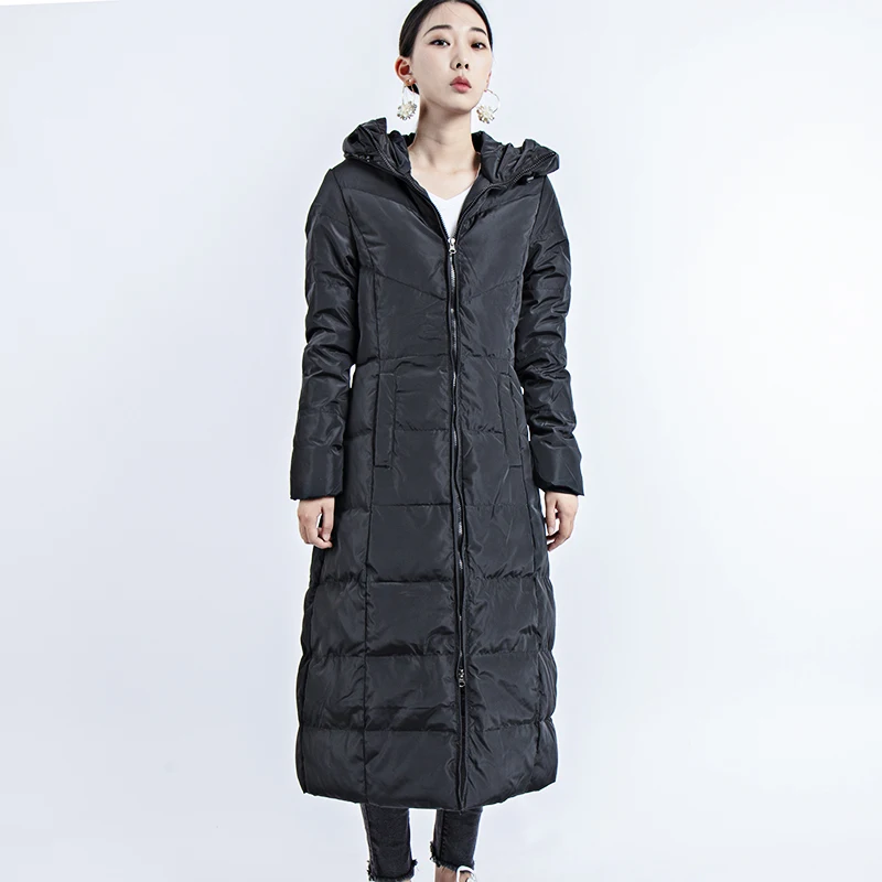 

White Duck Down Jacket Women Thick Long Winter Coat Women Hooded Korean Female Puffer Jacket Doudoune Femme 2019 new fashion