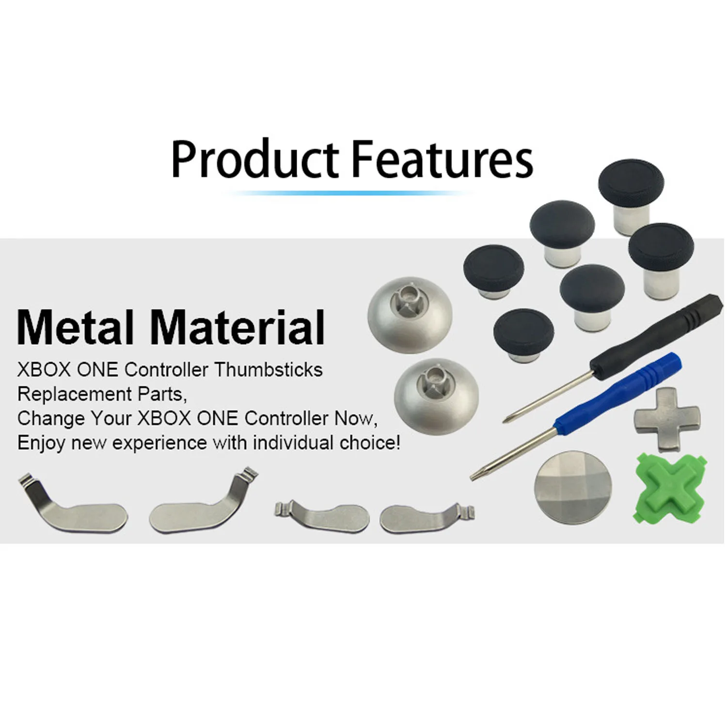 Bevigac 18 шт набор запасных частей w/Thumbsticks отвертки весла D Pads основа чехол для Xbox One