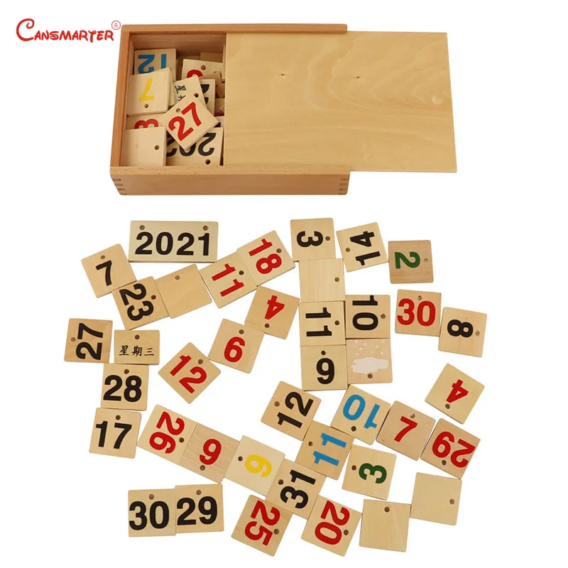  The Calender Chinese Printed Montessori Teaching Aids Toys for Preschool 6 Years Olds With Box Kids - 33019193338