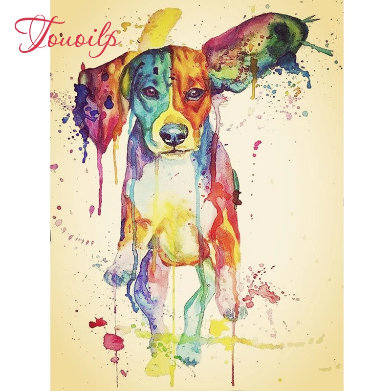 TOUOILP 5D DIY Full Diamond painting&quotColored dog&quotpatterns bead Cross Stitch Rhinestone Embroidery Mosaic Hindu god decor home | Дом и