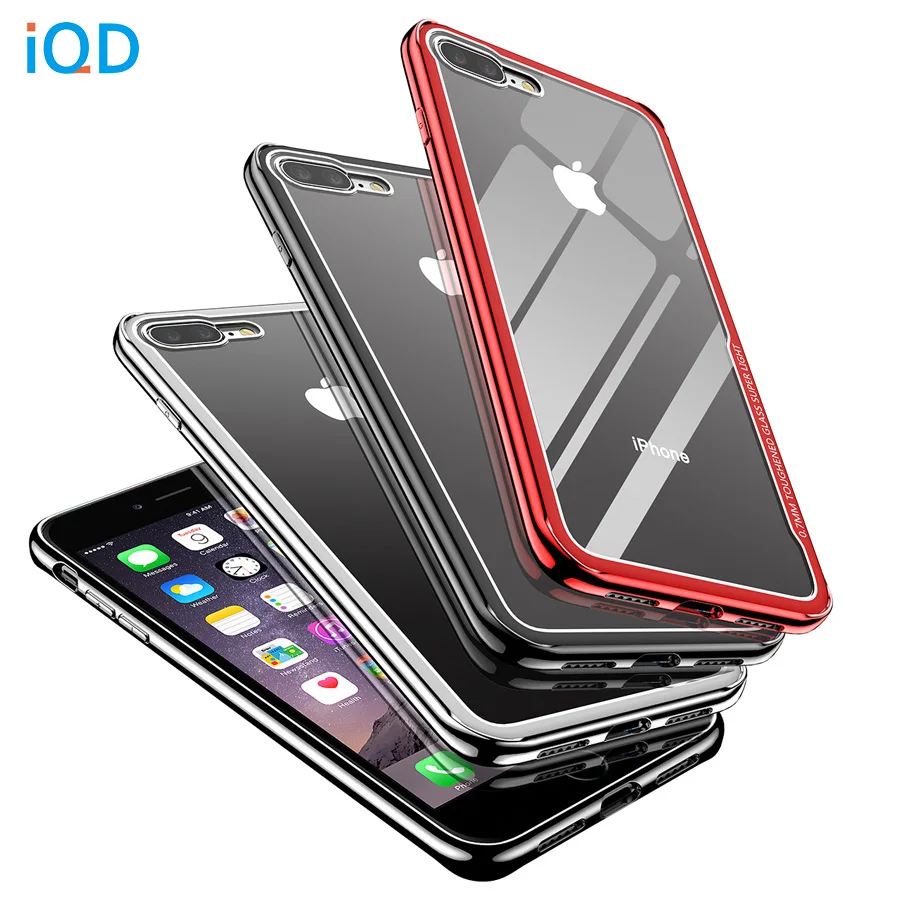IQD защитный чехол для iPhone X 8 7 6 6S Plus роскошное покрытие чехла TPU бампер рамка