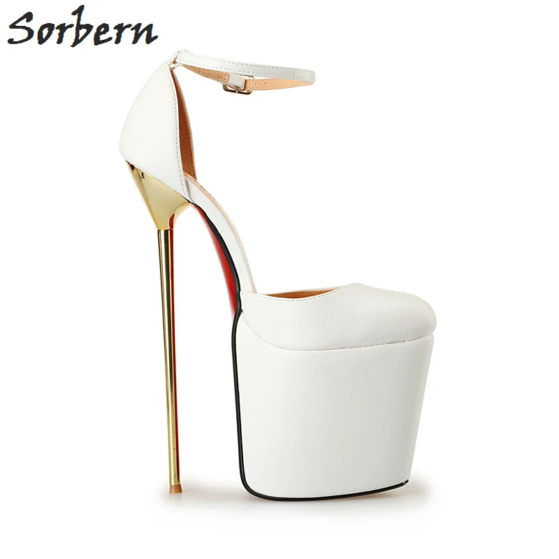 Zapatos Cm Tacones Alta Alto Extrema Baile rojo Unisex 50 Sorbern Mujer Club Plataforma 2017 blanco De Con 20 Negro Noche Tamaño Fiesta 40 qxwSEXC0