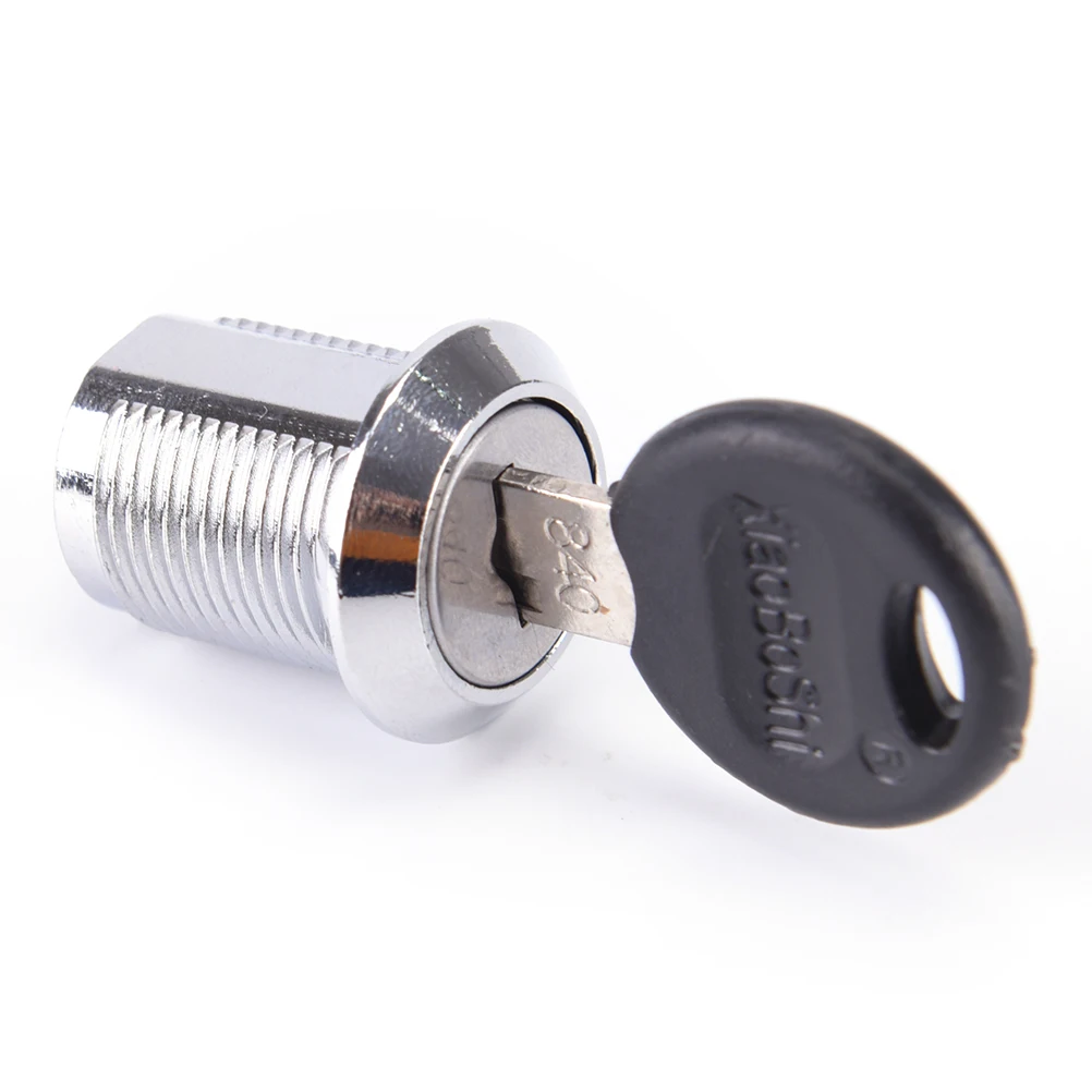 19mm Dia Thread Cylinder Cam Lock with Key Tool Box Furniture Locking