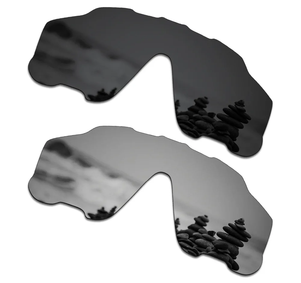 

SmartVLT 2 Pieces Polarized Sunglasses Replacement Lenses for Oakley Jawbreaker Stealth Black and Silver Titanium