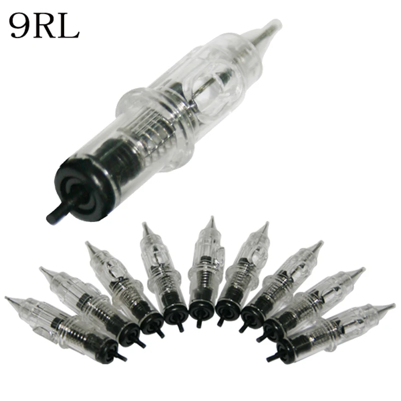 

20pcs Permanent Makeup Needles Cartridge Tattoo Needle Machine Electric Derma Pen Bayonet Needle 9RL pin for Makeup Eyebrow Lips
