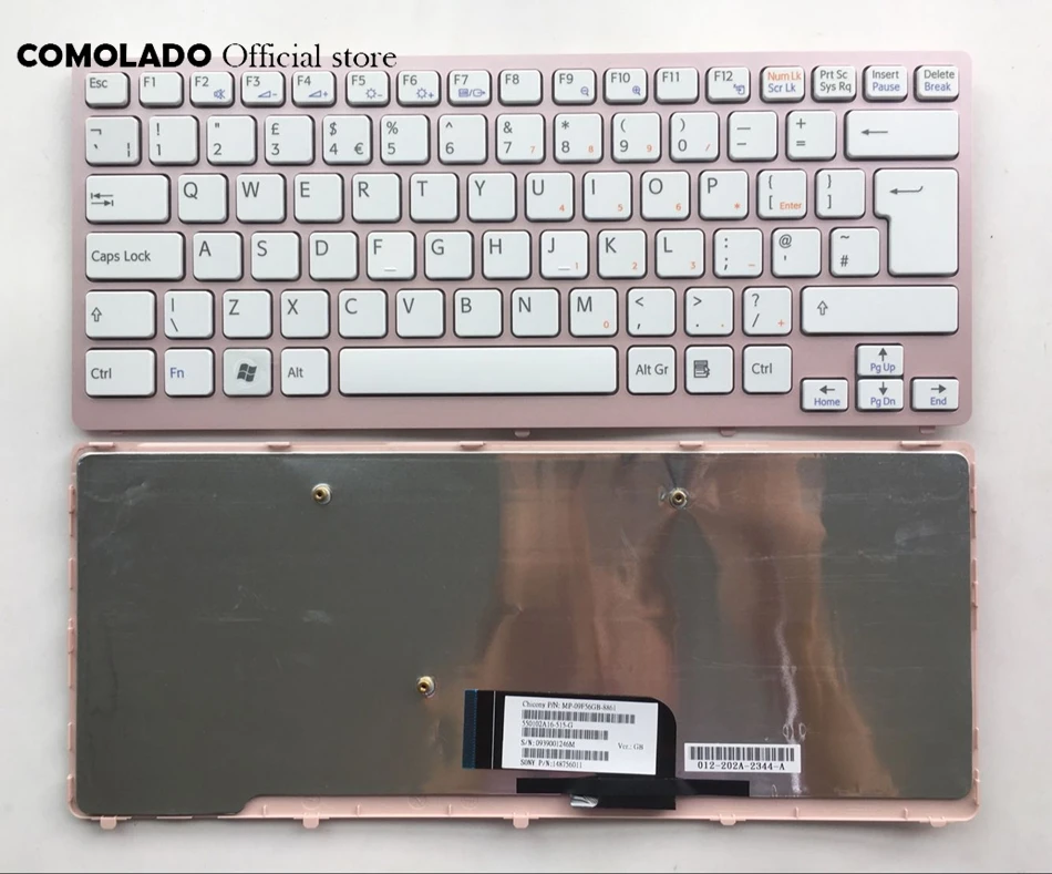 UK Keyboard For Sony Vaio VPC-CW VPC CW VPCCW CW16EC CW18FC pink Frame Laptop Keyboard UK Layout