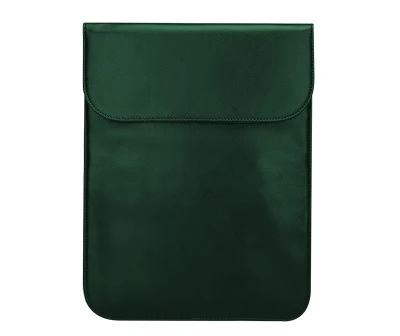 Горячая как коврик для мыши магнитная пряжка ноутбук рукав из искусственной кожи чехол для Macbook Pro 13 сумка 11 12 чехол для Xiaomi Air 13,3 ноутбук - Цвет: dark green