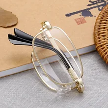 Новые складные очки для чтения бизнес мужские металлические дальнозоркости складные очки диоптрия+ 1,0+ 2,5 пресбиопические очки для женщин 642