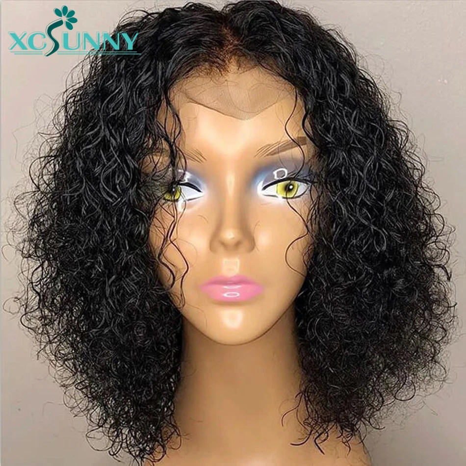 Curly Silk Base Full Lace Human Hair Wigs 5x4.5 With Baby Hair Full