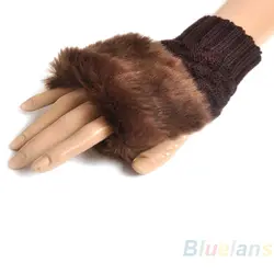 Bluelans модные женские туфли Леди Девушка из искусственного меха кролика, запястье руки теплые зимние перчатки без пальцев