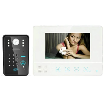 

Wired Touch Key 7" RFID Password Video Door Phone Intercom System