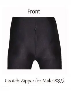 Дополнительная стоимость для пользовательских опций - Цвет: Crotch Zipper Male