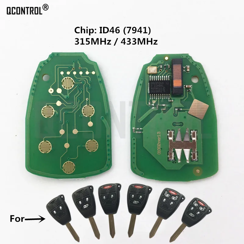 

QCONTROL Car Remote Control Key Circuit Board for DODGE/Chrysler/JEEP Liberty Wrangler Commander Patriot Compass Grand Cherokee