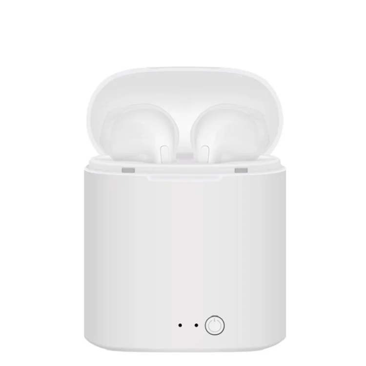 Беспроводная гарнитура Bluetooth вкладыши i7 tws 5,0 стерео наушники с зарядкой pod для Apple Xiaomi наушники для телефона беспроводные - Цвет: White
