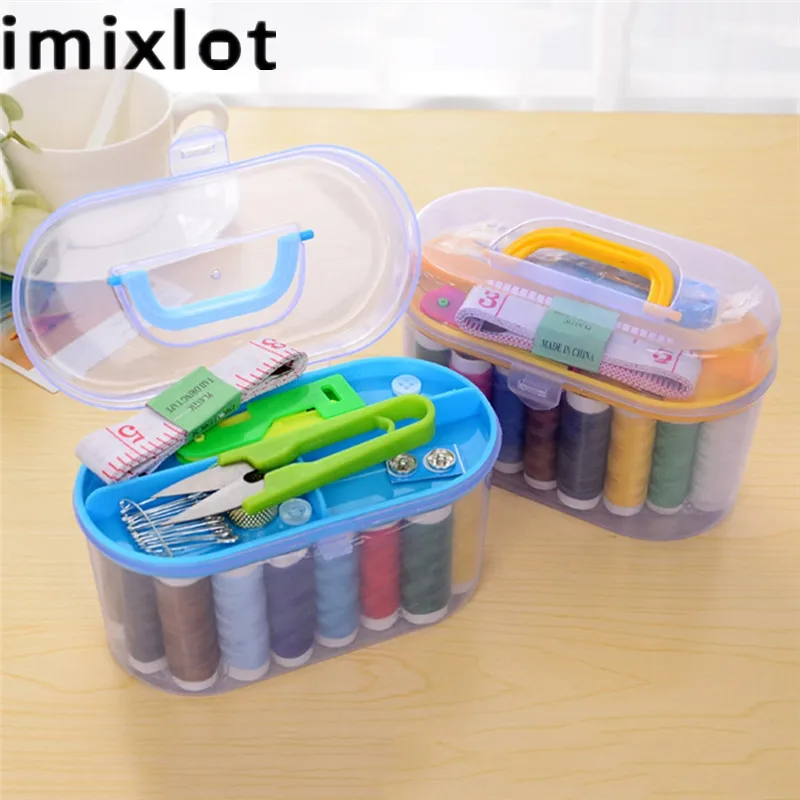 

Imixlot 1set Sewing Box Sewing Kit of Household Threading Needle Set Manual Embroidery Tools Storage Box Gifts for Mom