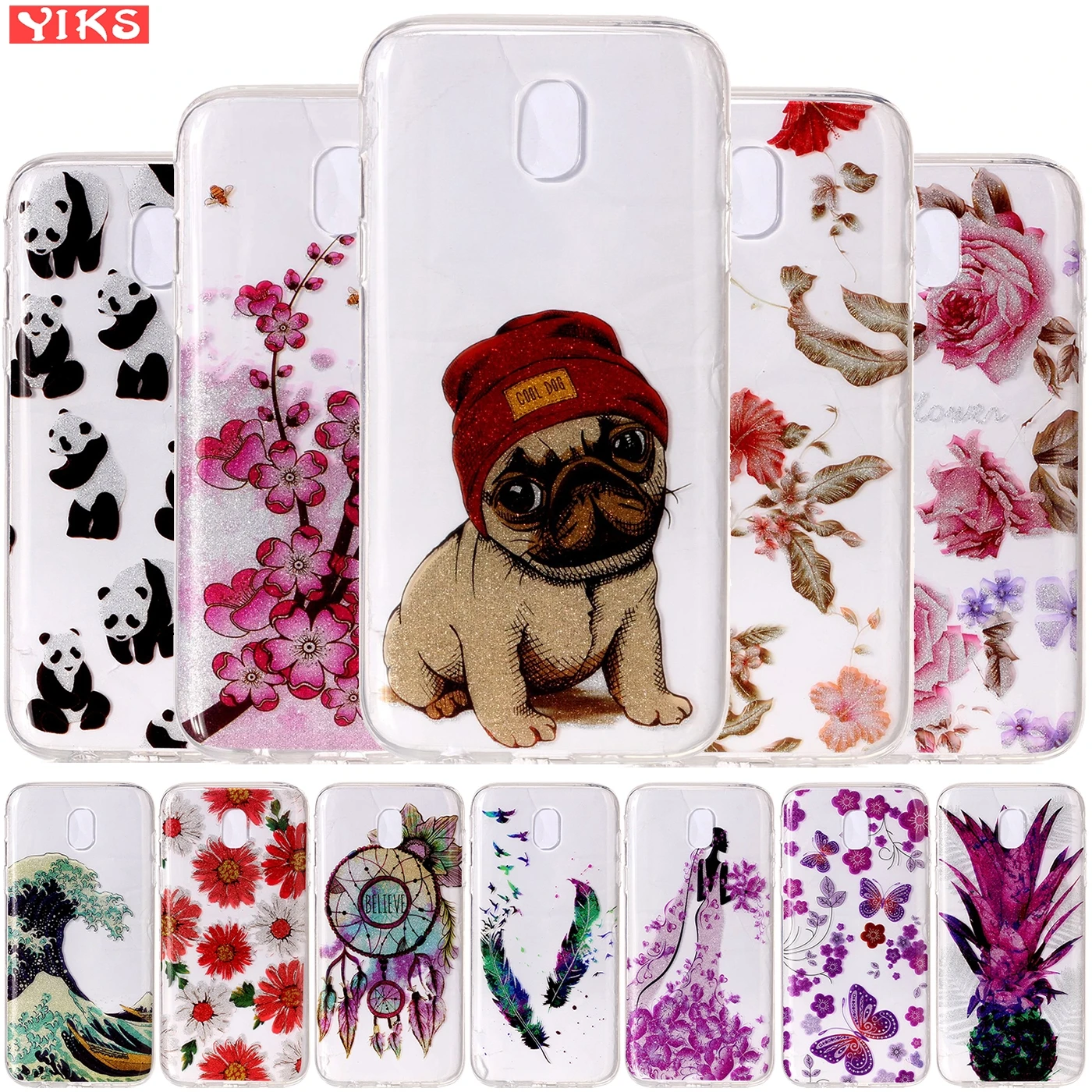 

For fundas Samsung Galaxy J3 J5 J7 2017 Case EU Version Glitter TPU Soft Cover Coque For Samsung J330 J330F J530 J730 J730F Case
