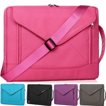 

13 14 15 15.6 Inch Solid Waterproof Nylon Laptop Notebook Tablet Bag Bags Case Messenger Shoulder for Men Women