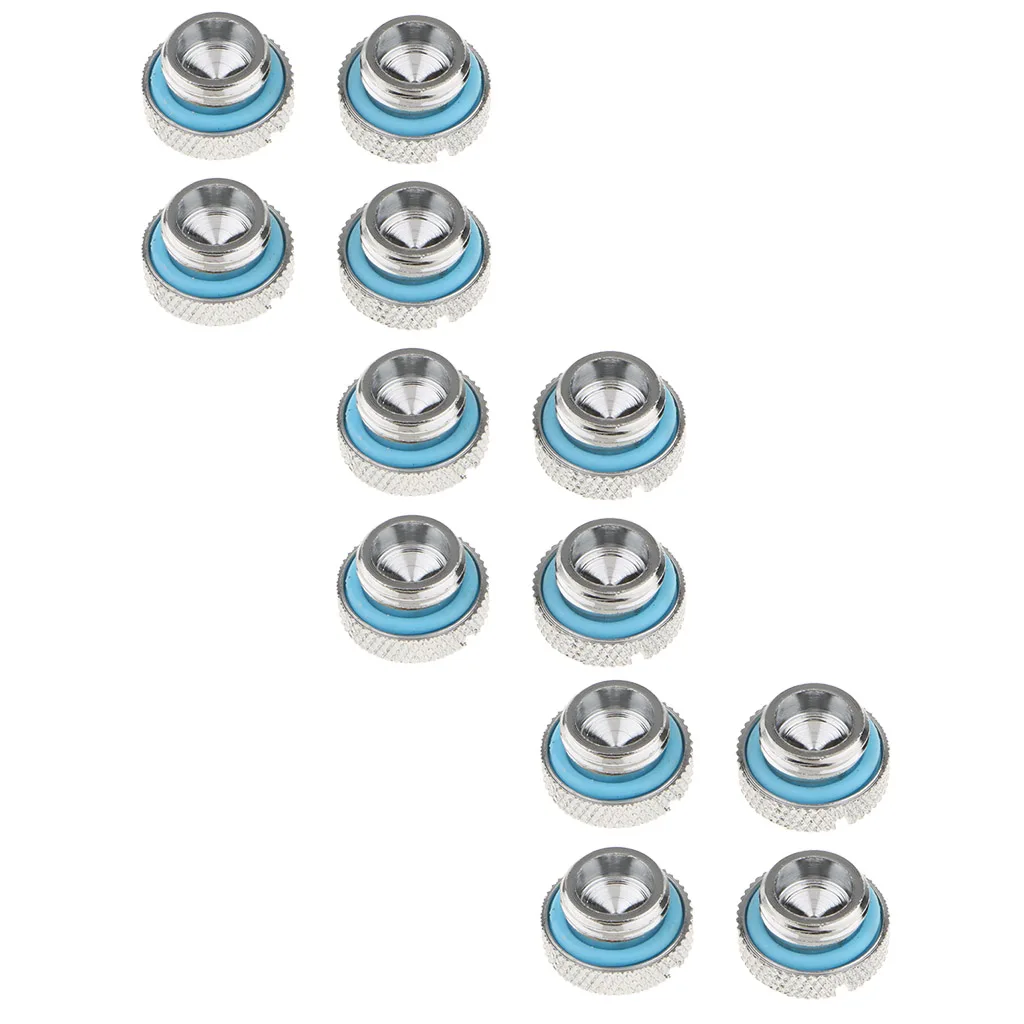 12Piece Silver Chrome Water Cooling G1/4 Plug Water Stop for Water Cooling
