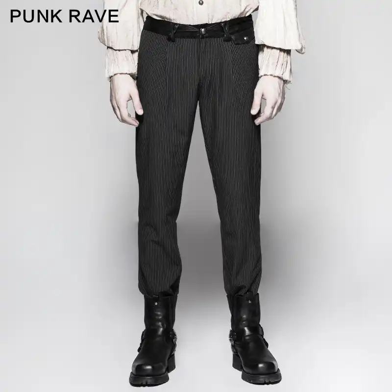 pinstripe casual trousers mens