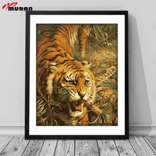 Муран безрамный Тигр Сделай Сам картина по номерам животные ручная роспись маслом уникальный подарок для домашнего декора 40*50 см
