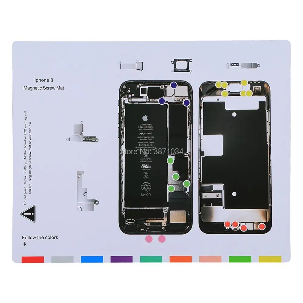iphone screws magetic memory pad (2)