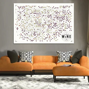 

THE GENEALOGY OF WINE Art Canvas Poster Nursery Art Wall Pictures for Living Room No Frame