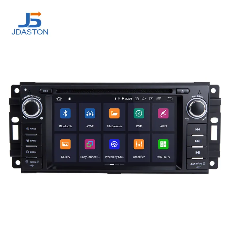 Flash Deal JDASTON Android 9.0 Car DVD Player For Jeep Cherokee 2009 2008 2010 Wrangle Dodge Chrysler Sebring Multimedia 2Din Radio Stereo 1