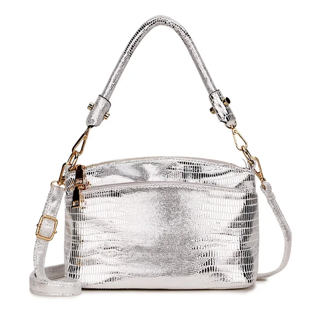 SMILEY SUNSHINE Silver Messenger Crossbody Bag for Women 2019 Luxury