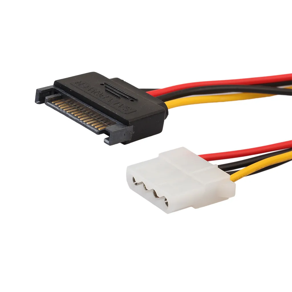 Высококачественный адаптер SATA 15 PIN Male Power подходит для Molex IDE 4 Female Drive Adapter Line Прямая