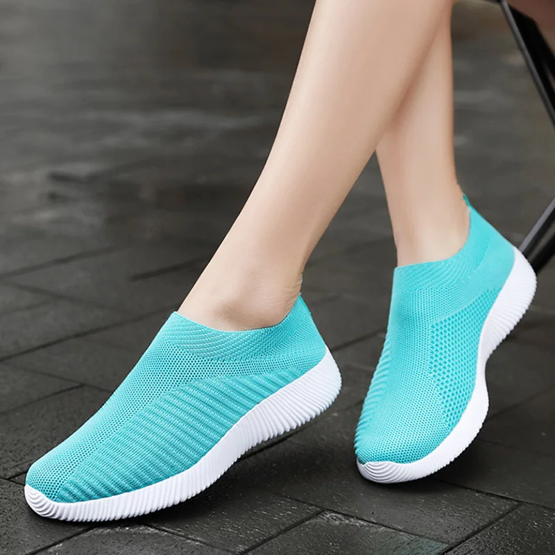 

Women Vulcanize Shoes Comfort Women Shoes Fly Knitting Socks Sneaker Women Loafers New Women Sneakers Ladies Shoes Free Shipping
