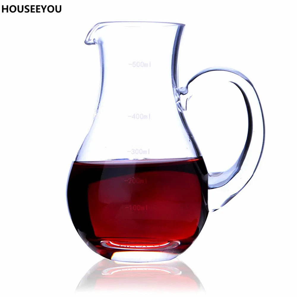 Multi Sizes Glass Measuring Jug Wine Decanter Barware Tool Aeration