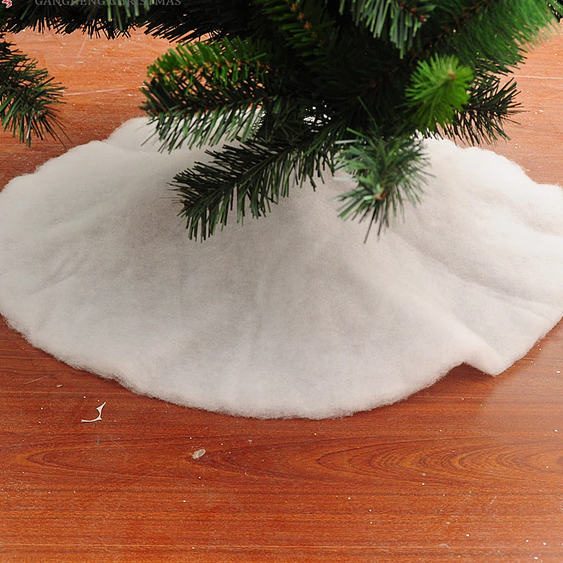 30 100CM White Long Plush Christmas Tree Skirt Xmas Tree Decoration