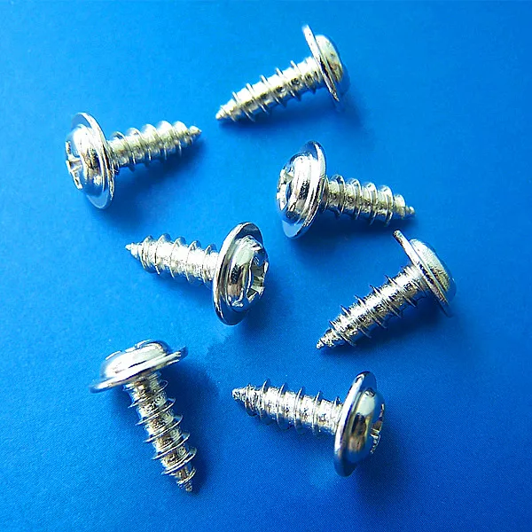 1000pcs/lot M3*3/4/5/6/7/8/10/12/14/16/20 plating nickle Iron phillips cross pan round head self tapping washer screws 156 | Обустройство