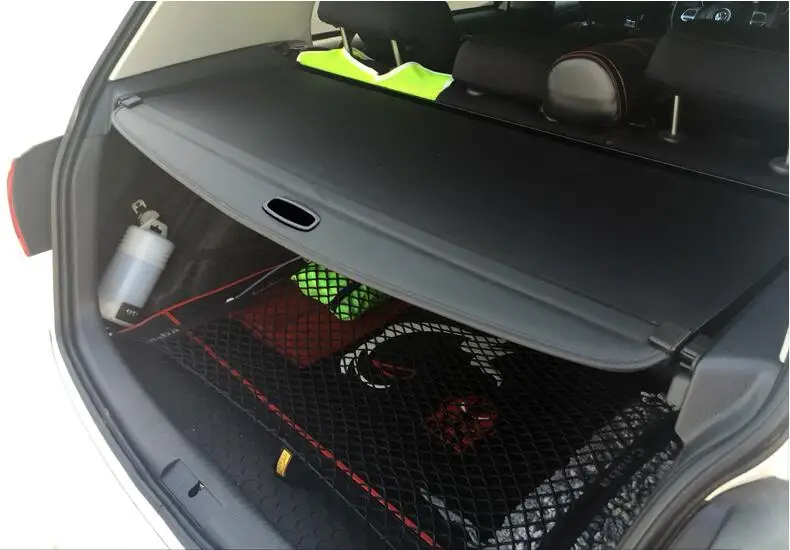 

Car Rear Trunk Security Shield Shade Cargo Cover For Volkswagen VW GOLF 6 / 7 MK6 MK7 (Black beige)