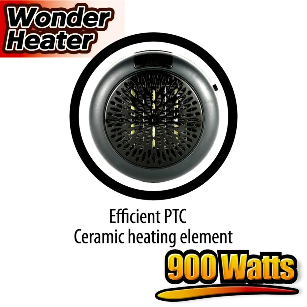 900 Вт Wonder Heater Pro Портативный Ручной обогреватель настенный цифровой плагин электрический нагреватель воздушный вентилятор теплый радиатор домашняя машина