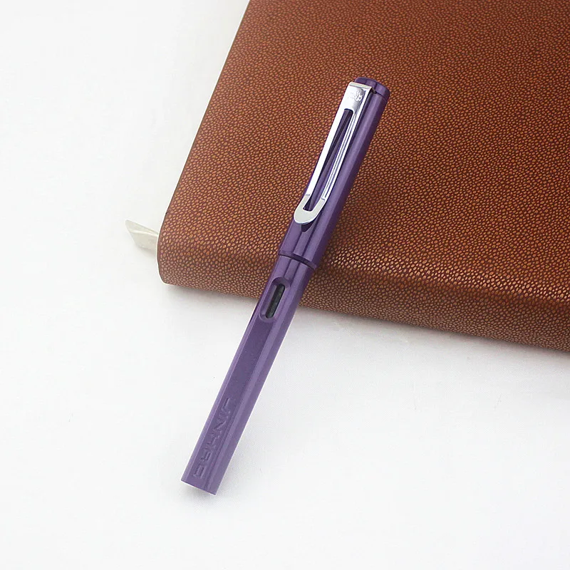 Jinhao роскошное фиолетовое Ручка-роллер высокое качество металла Сталь шариковые ручки с оригинальной подарочной чехол канцелярские принадлежности подарки