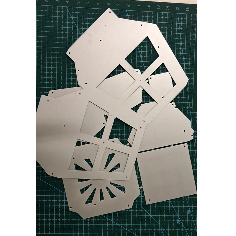 3D Ретро Настольная лампа фонарь коробка металлическая резка штампы бумага для творчества Обложка подарок