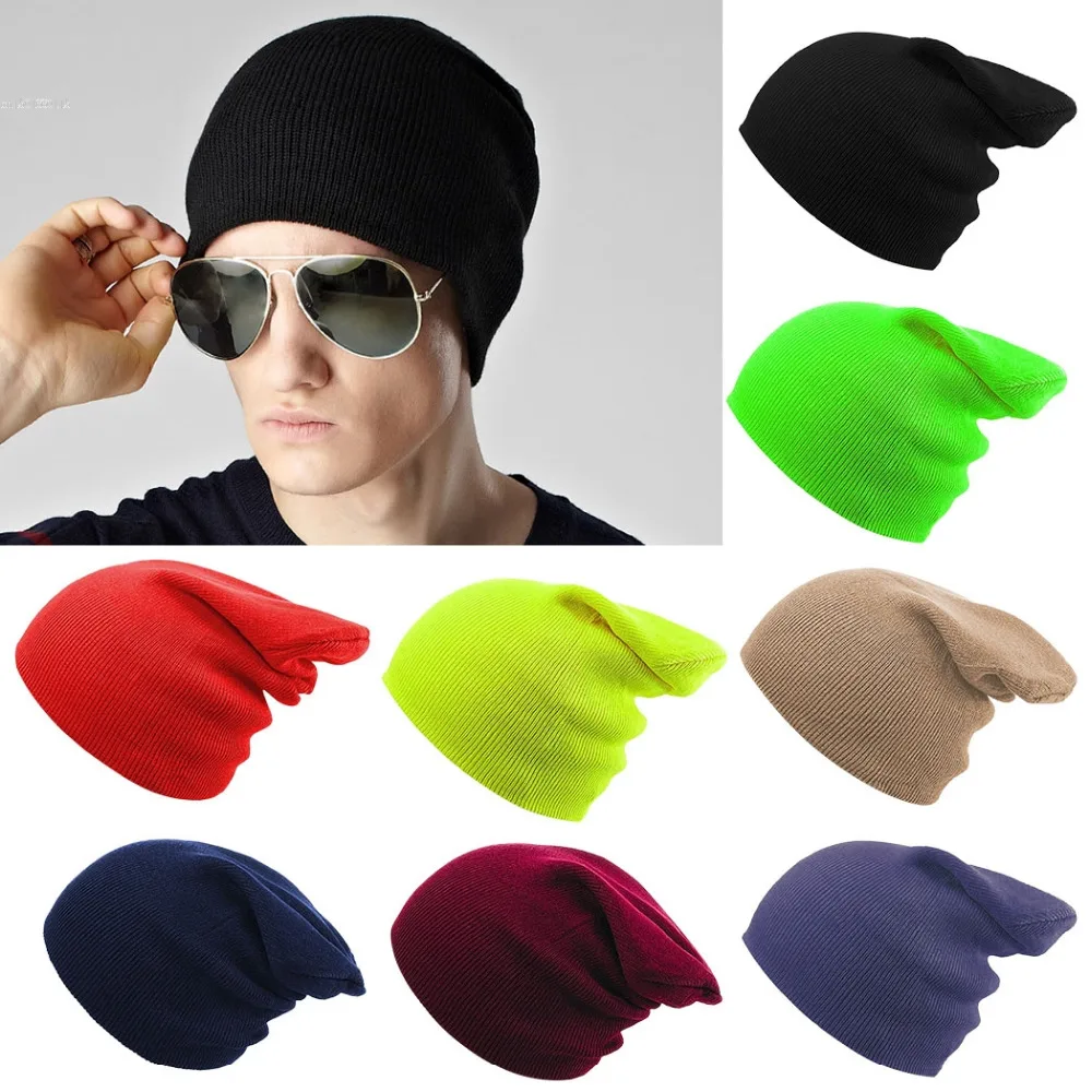 Cheap Price Winter knitted Wool Hats Unisex Men Women Casual Solid