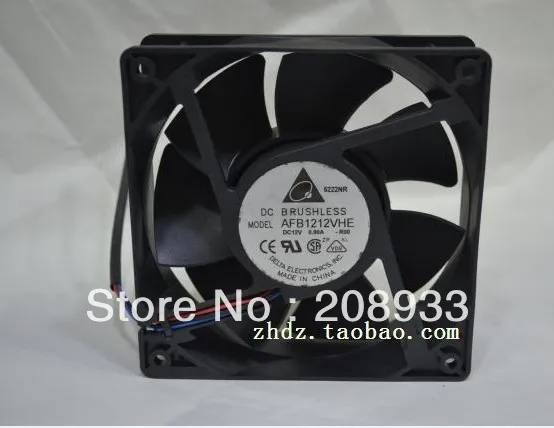 

For Delta 12038 12V 0.90A 12cm AFB1212VHE R00 the DC chassis +cooling fan