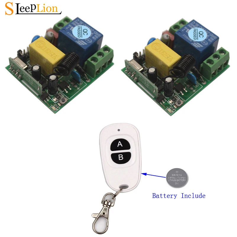 

Sleeplion 315/433MHz AC 110V 220V 1CH Wireless Remote Control Relay Switch Module Ceiling LED Light Lamp Controller 433.92 MHz