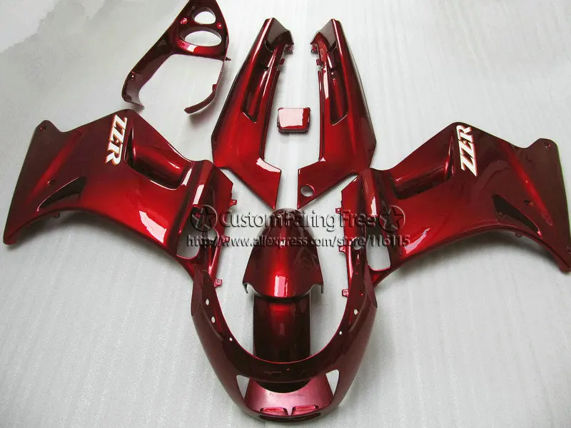 7 подарков на заказ Обтекатели набор для Kawasaki ZZR-250 ZZR250 1990 1992 2007 ZZR 250 90-07 темно-красный мотоцикл обтекатель тела наборы