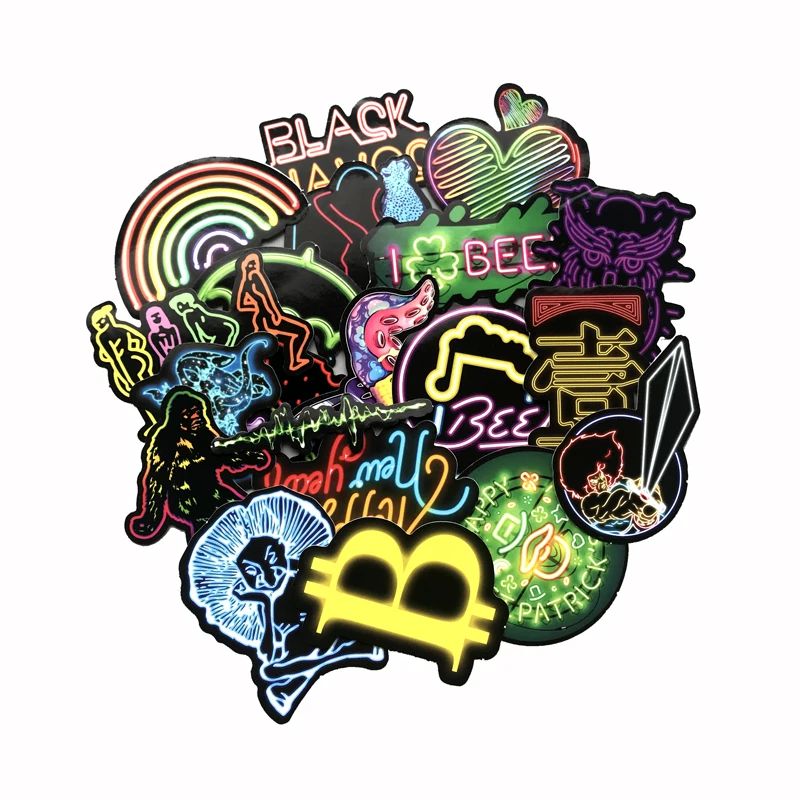 стикер-наклейка. самые крутые стикеры на свете. наклейки разные прикольные. Gifted стикеры. неоновые стикеры.