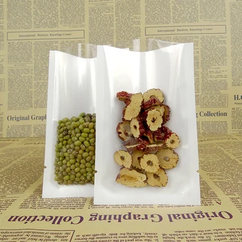 

DHL 10*15cm High Quality White / Clear Plastic Open Top Vacuum Pouch Perfect For Dried Food Storage Heat Seal Retail Packing Bag