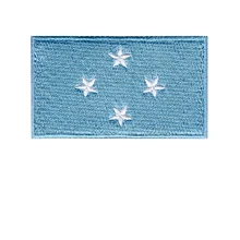 Флаг Микронезии Вышитый Флаг патч, DIY для одежды из ткани пасты. Швы можно облепить и наклеить, персональный заказ