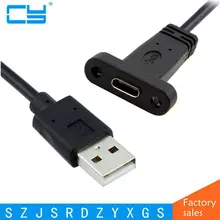 USB 3.1 Type C USB-C Female to USB 2.0 A Male Data Cable for Macbook & Tablet & Mobile Phone 3ft