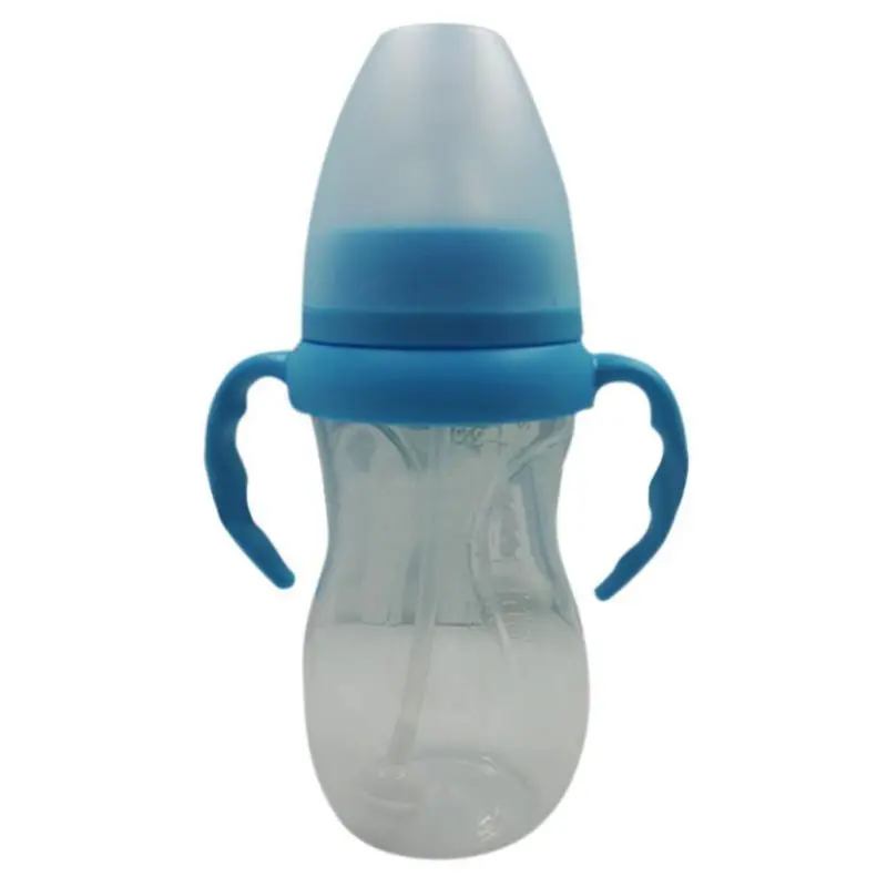 Детские бутылочки для питья молока, сока, воды, 240 мл, милая бутылочка для кормления новорожденных девочек и мальчиков, обучающая чашка для питья с ручкой