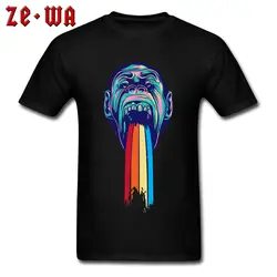 Футболка в стиле хип-хоп, хипстерская футболка для мужчин, футболки с надписью Crazy propse Gorilla Graffiti Design, одежда из 100% хлопка, мужской плотный