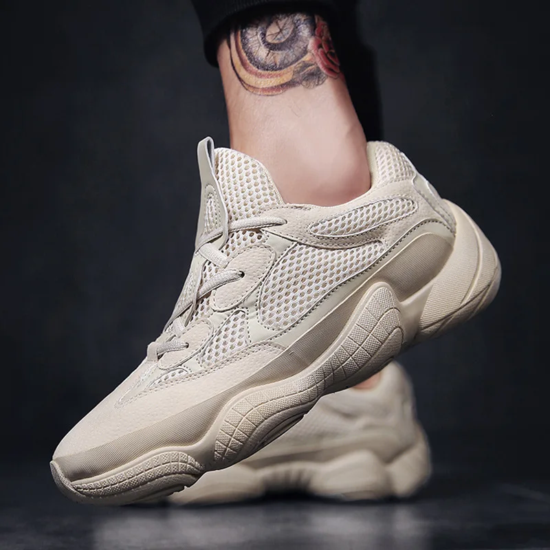 

Vintage Dad Sneakers 2018 Kanye Fashion West Mesh Light Breathable Men Casual Shoes Men Sneakers Zapatos Hombre#500 XX-096